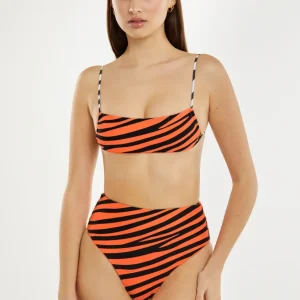 Fiji Top + Maui Bottom Bikini Zebra Orange