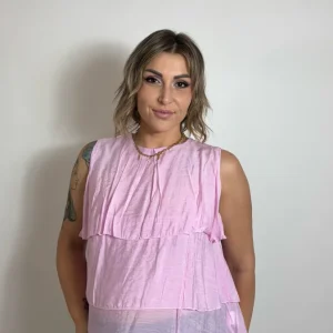 Canotta Volant Pink