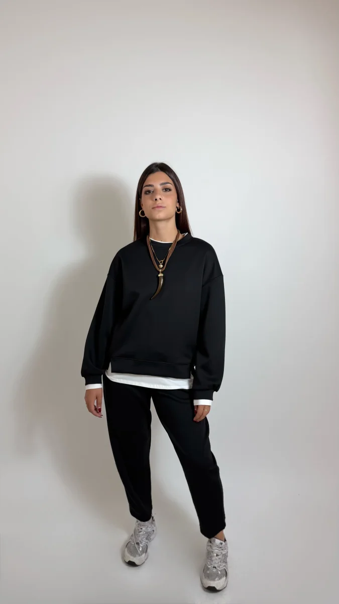 Pantalone in Felpa Nero